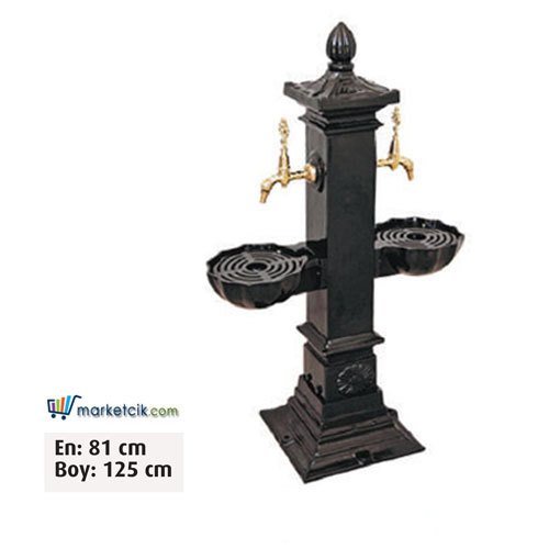 Ayaz 125x81 Alüminyum Döküm 2 Musluklu Park Bahçe Çeşmesi
