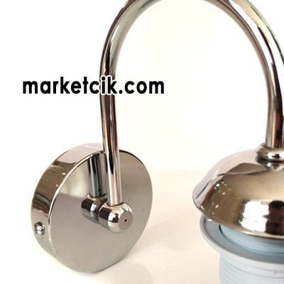 Dekoratif Krom Metal Duvar Aplik Avize