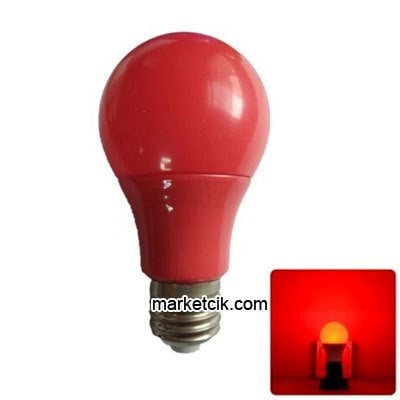 Marketcik Renkli Led Ampul Kırmızı 10 Watt E27 Duy