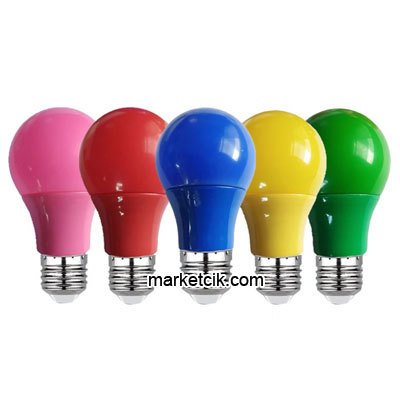 Marketcik Renkli Led Ampul Kırmızı 10 Watt E27 Duy