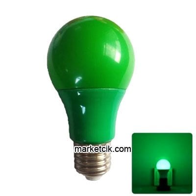Marketcik Renkli Led Ampul Yeşil 10 Watt E27 Duy