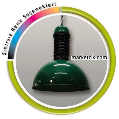 Marketcik Dekoratif Yeşil Retro Sarkıt Avize, Tekli Modern Avize