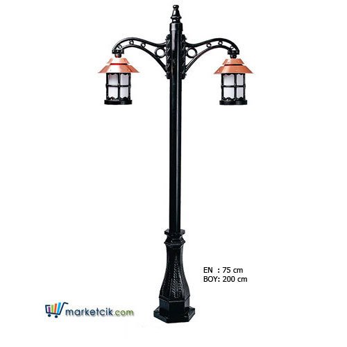 Ayaz 280x94 Alüminyum Anadolu Fenerli Park Bahçe Aydınlatma Direği