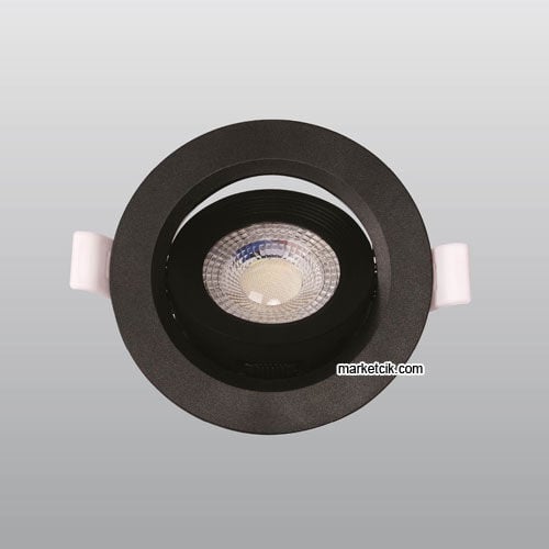 Ack 6 Watt Sıva Altı Yuvarlak Siyah Kasa CCT Led Panel Armatür