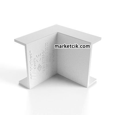 Mutlusan 60x25 mm Kablo Kanalı İçin İç Köşe 48 Adet 1 Koli