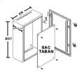 Çetinkaya 60x100x20 cm Taban Saclı Dikey Metal Pano ÇP 6010020
