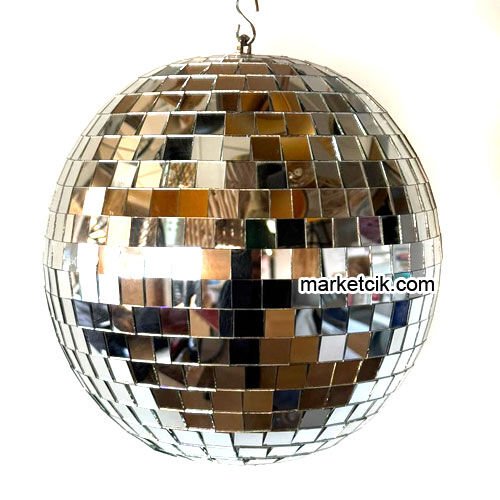 Marketcik 50 cm Aynalı Küre Disko Topu Orjinal Cam