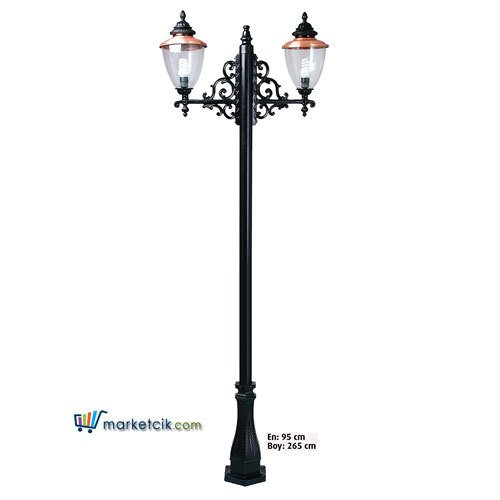 Ayaz 265x95 Alüminyum Bosna Fenerli Park Bahçe Aydınlatma Direği