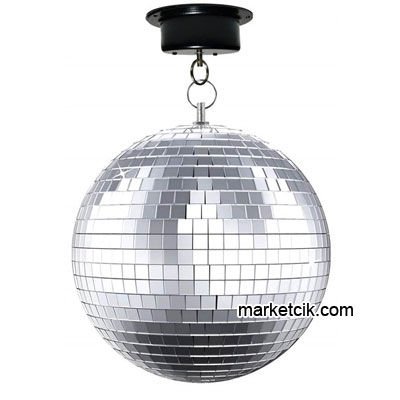 Marketcik 30 cm Aynalı Küre Disko Topu Orjinal Cam