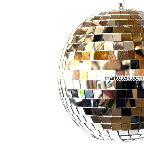 Marketcik 30 cm Aynalı Küre Disko Topu Orjinal Cam