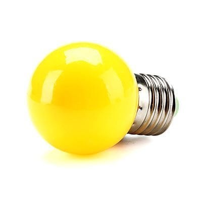 1 Watt Sarı Led Ampul, E27 Normal Duylu Top Led Ampul