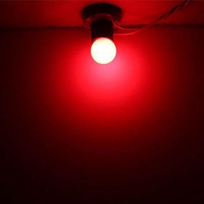 1 Watt Kırmızı Led Ampul, E27 Normal Duylu Top Led Ampul