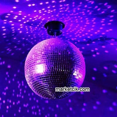 Marketcik 25 cm Aynalı Küre Disko Topu Orjinal Cam