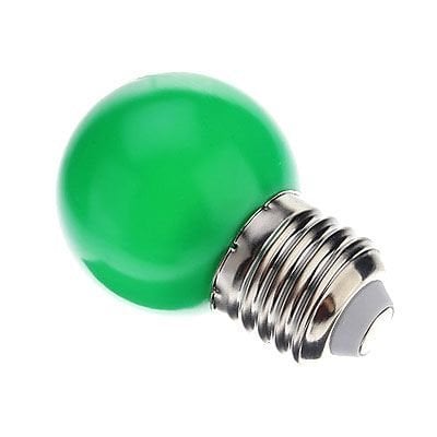 1 Watt Yeşil Led Ampul, E27 Normal Duylu Top Led Ampul