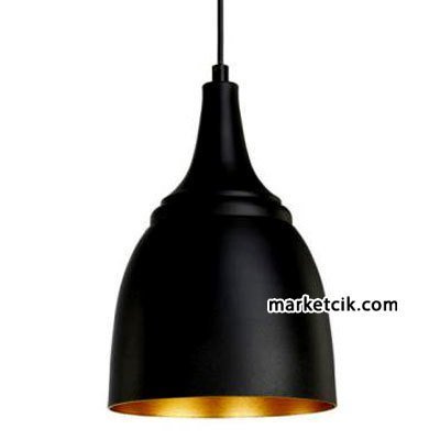 Cata CT-8100 Dekoratif Siyah Retro Sarkıt Avize, Tekli Modern Avize