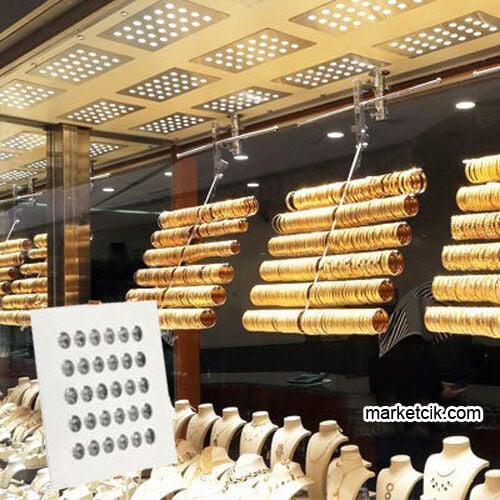 Marketcik 54 Watt Kare Kuyumcu Led Armatür 22x22 cm