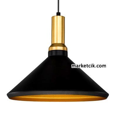 Cata CT-8201 Dekoratif Siyah Retro Sarkıt Avize, Tekli Modern Avize