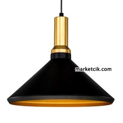 Cata CT-8201 Dekoratif Siyah Retro Sarkıt Avize, Tekli Modern Avize