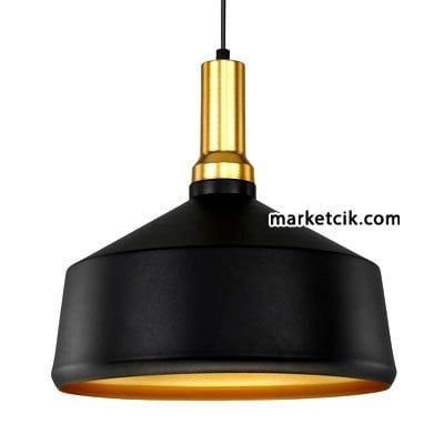 Cata CT-8202 Dekoratif Siyah Retro Sarkıt Avize, Tekli Modern Avize
