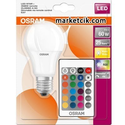 Osram 9W E27 Duy Renk Değiştiren Uzaktan Kumandalı Led Ampul