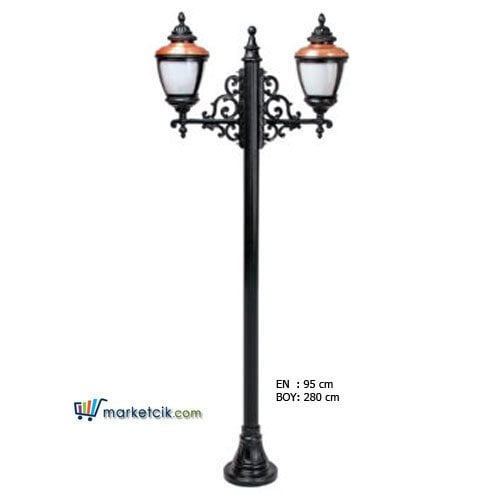 Ayaz 280x95 Alüminyum Ulubatlı Fenerli Park Bahçe Aydınlatma Direği