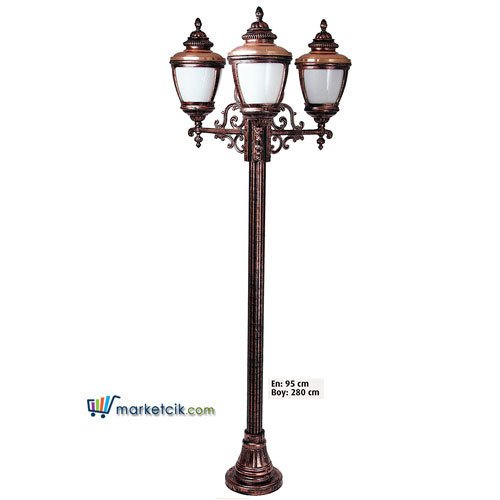 Ayaz 280x95 Alüminyum Ulubatlı Fenerli Park Bahçe Aydınlatma Direği