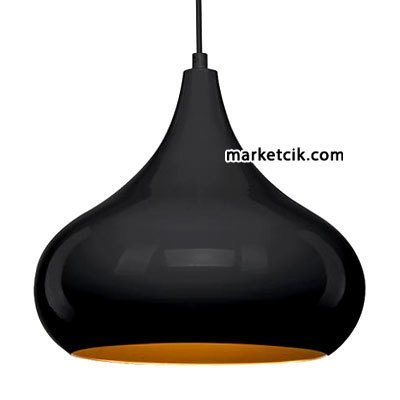 Cata CT-8226 Dekoratif Siyah Retro Sarkıt Avize, Tekli Modern Avize