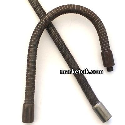 Kıvrımlı Spiral Aplik ve Masa Lambası Borusu 15 mm Boyanabilir Ham Demir