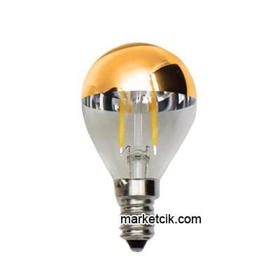 Marketcik Dekoratif 4 Watt E14 Duy Led Sarı Aynalı Ampul