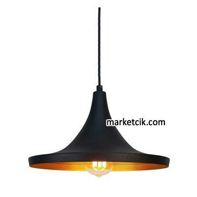 Cata CT-8213 Dekoratif Siyah Retro Sarkıt Avize, Tekli Modern Avize