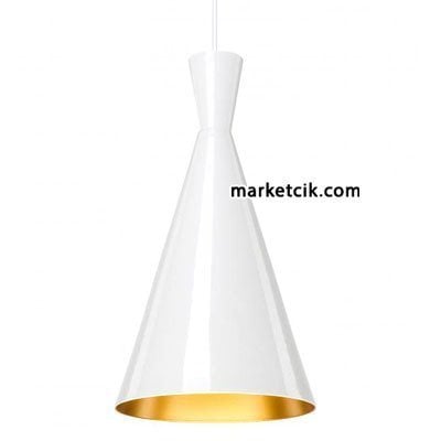 Cata CT-8215 Dekoratif Beyaz Retro Sarkıt Avize, Tekli Modern Avize