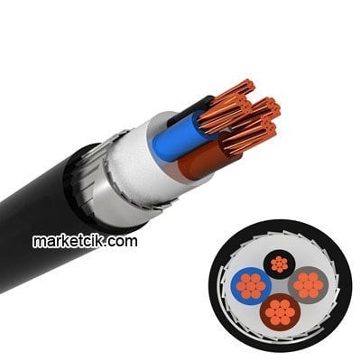 Öznur-Hes-Ünal-Piyasa 3x25+16 mm NYFGBY Çelik Zırhlı Kablo, YVZ3V-R Yer Altı Kablosu