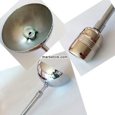 Marketcik Avize Uzatma Borusu Asansör Takımı Krom, Siyah, Eskitme