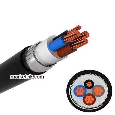 Öznur-Hes-Ünal-Piyasa 3x50+25 mm NYFGBY Çelik Zırhlı Kablo, YVZ3V-R Yer Altı Kablosu