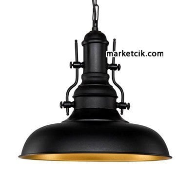 Cata CT-8250 Dekoratif Siyah Retro Sarkıt Avize, Tekli Modern Avize