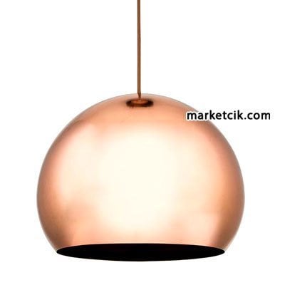 Cata CT-8262 Dekoratif Bakır Retro Sarkıt Avize, Tekli Modern Avize