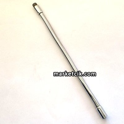 Kıvrımlı Spiral Aplik ve Masa Lambası Borusu 15 mm Parlak Krom Demir