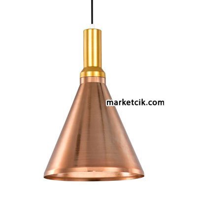 Cata CT-8270 Dekoratif Bakır Retro Sarkıt Avize, Tekli Modern Avize