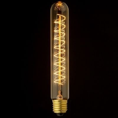Edison Telli Dekoratif 18 cm Burgulu Rustik Tüp Ampul 40 Watt E27 Duy