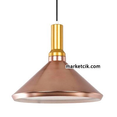 Cata CT-8271 Dekoratif Bakır Retro Sarkıt Avize, Tekli Modern Avize