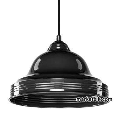 Cata CT-8292 Dekoratif Siyah-Kırmızı Retro Sarkıt Avize, Tekli Modern Avize