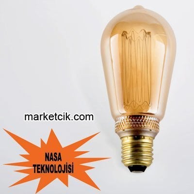 Edison Dekoratif Led Armut Ampul 4 Watt E27 Duy, Oval Armut Ampul Nasa Buster Modeli