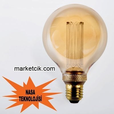 Edison Dekoratif Rustik G95 Led Glop Ampul 4 Watt E27 Duy, Nasa Buster Modeli