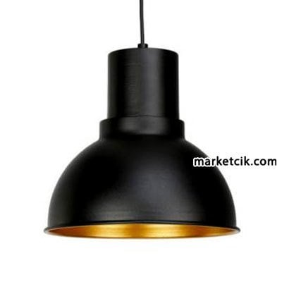 Cata CT-8101 Dekoratif Siyah Retro Sarkıt Avize, Tekli Modern Avize