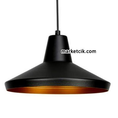 Cata CT-8102 Dekoratif Siyah Retro Sarkıt Avize, Tekli Modern Avize