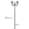 Ayaz 200x80 Alüminyum Kare Çıtalı Fenerli Park Bahçe Aydınlatma Direği