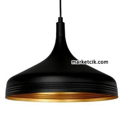 Cata CT-8103 Dekoratif Siyah Retro Sarkıt Avize, Tekli Modern Avize