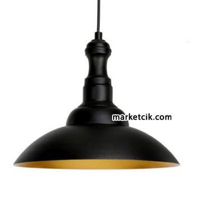 Cata CT-8104 Dekoratif Siyah Retro Sarkıt Avize, Tekli Modern Avize
