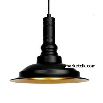 Cata CT-8105 Dekoratif Siyah Retro Sarkıt Avize, Tekli Modern Avize