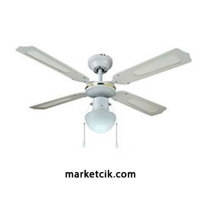 Raks Aydınlatmalı 4 Kanatlı Tavan Vantilatörü, 55 Watt Beyaz Renk